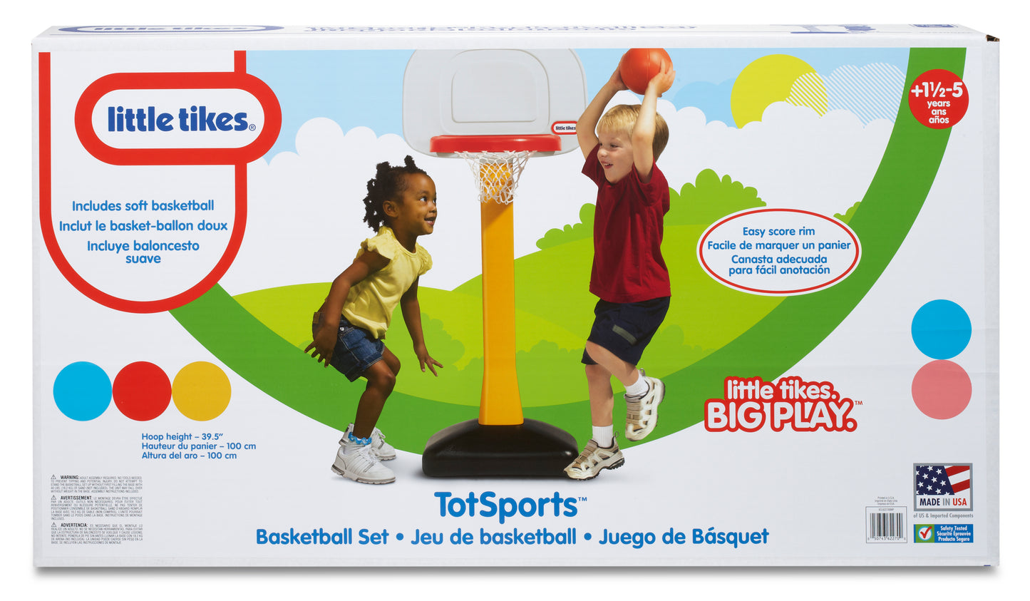 TotSportsª Basketball Set- Non Adjustable Post