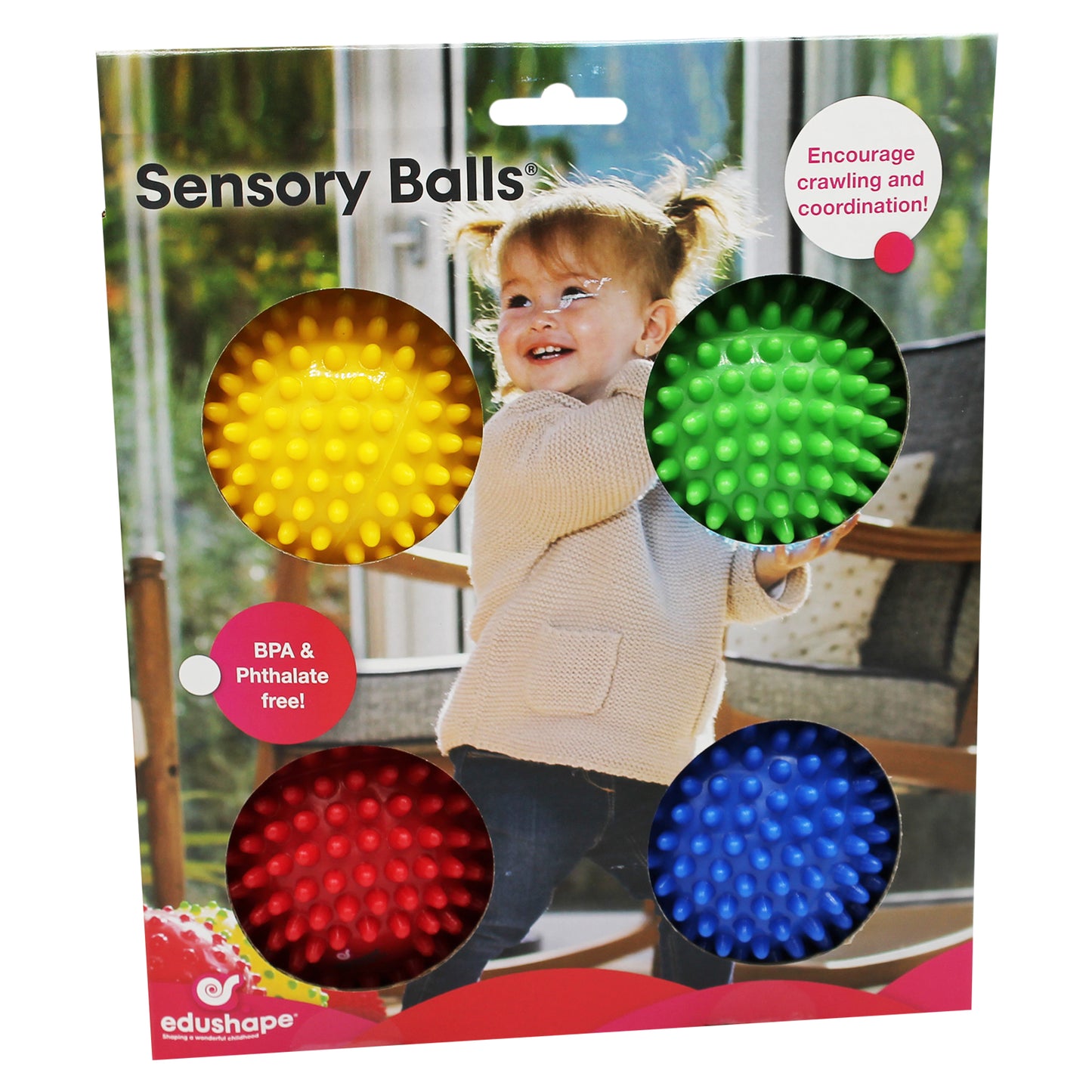 Edushape Sensory Opaque Balls – Colorful Textured Set for Infants
