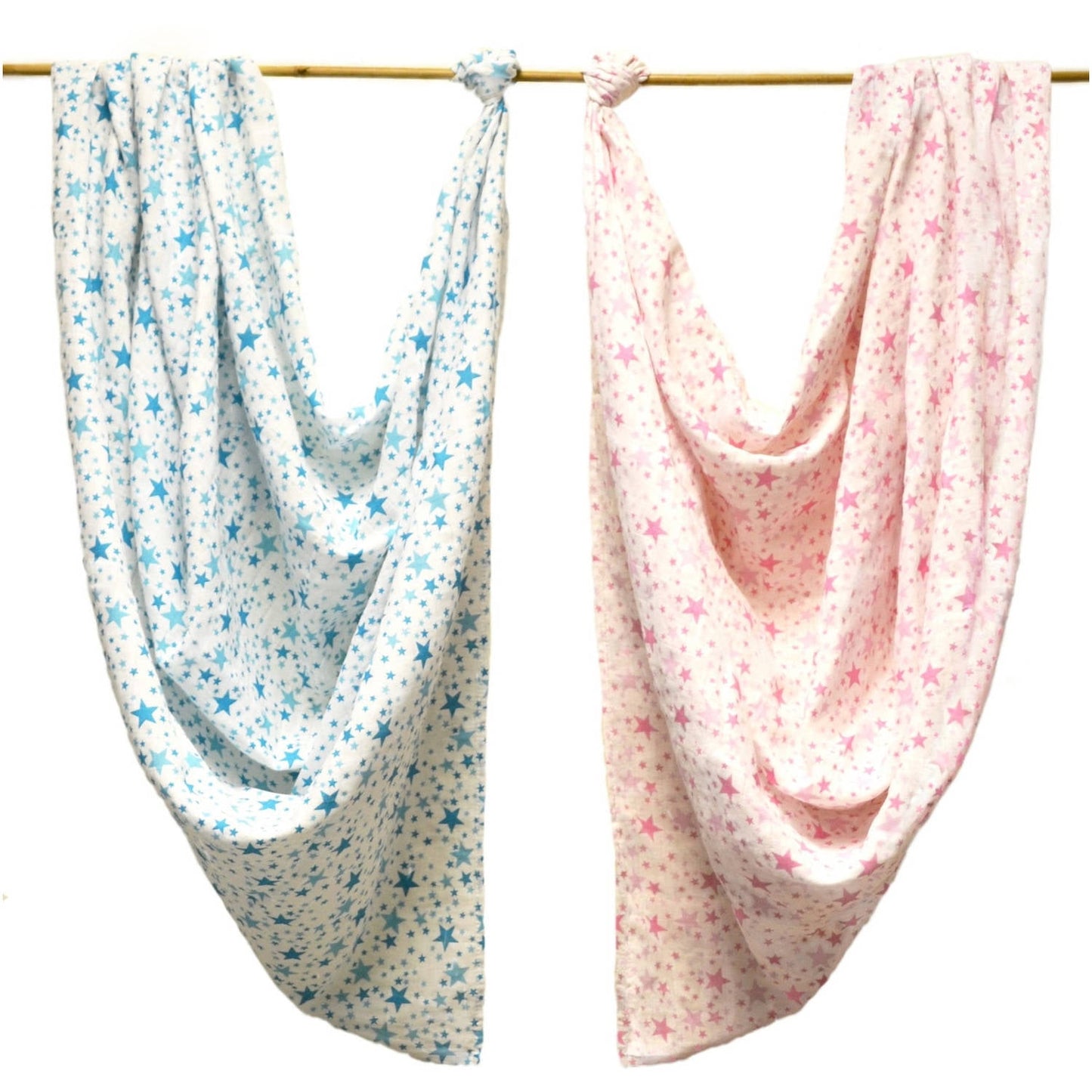 Bambino Mio XL Muslin Blankets - Pink Stars Delight