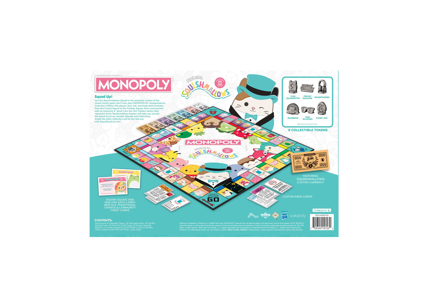 USAopoly Monopoly Original Squishmallows Collector's Edition Board Game