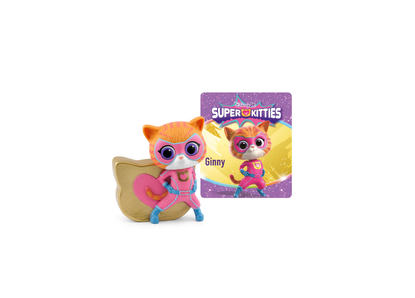 Tonies Disney SuperKitties Ginny figurine with pink superhero outfit and gold base