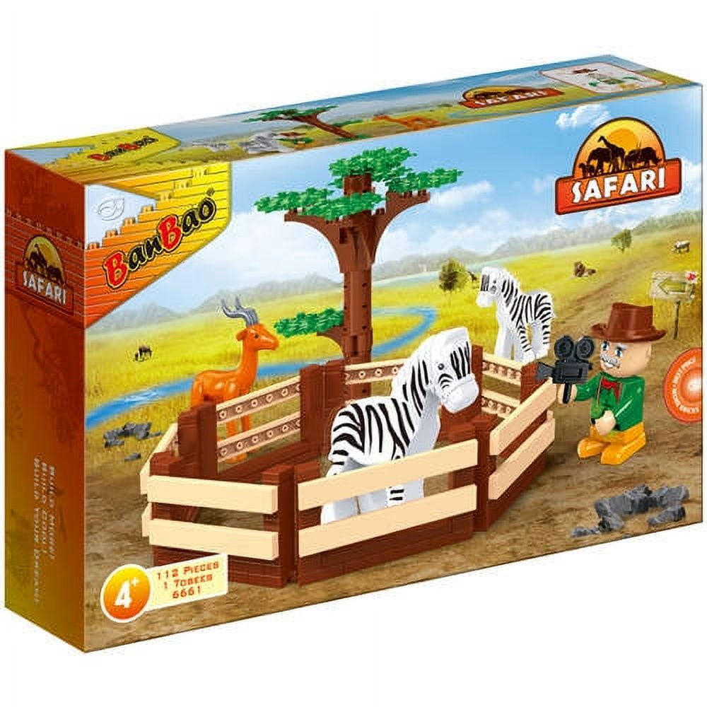 Adventure Play - Safari Animal Pen Set - 112pcs