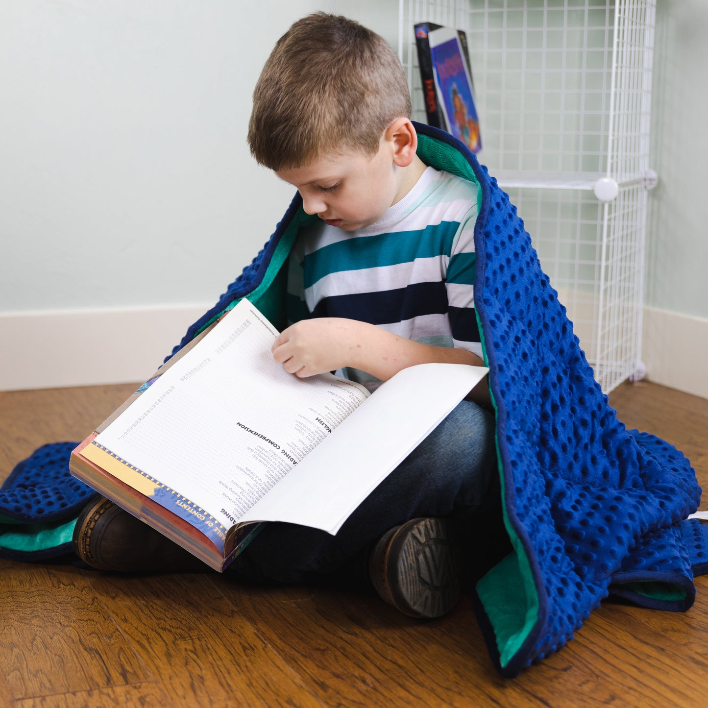 Bouncyband Kids' Sensory Weighted Blanket – Soft Fleece, 7lb, 56" x 36"