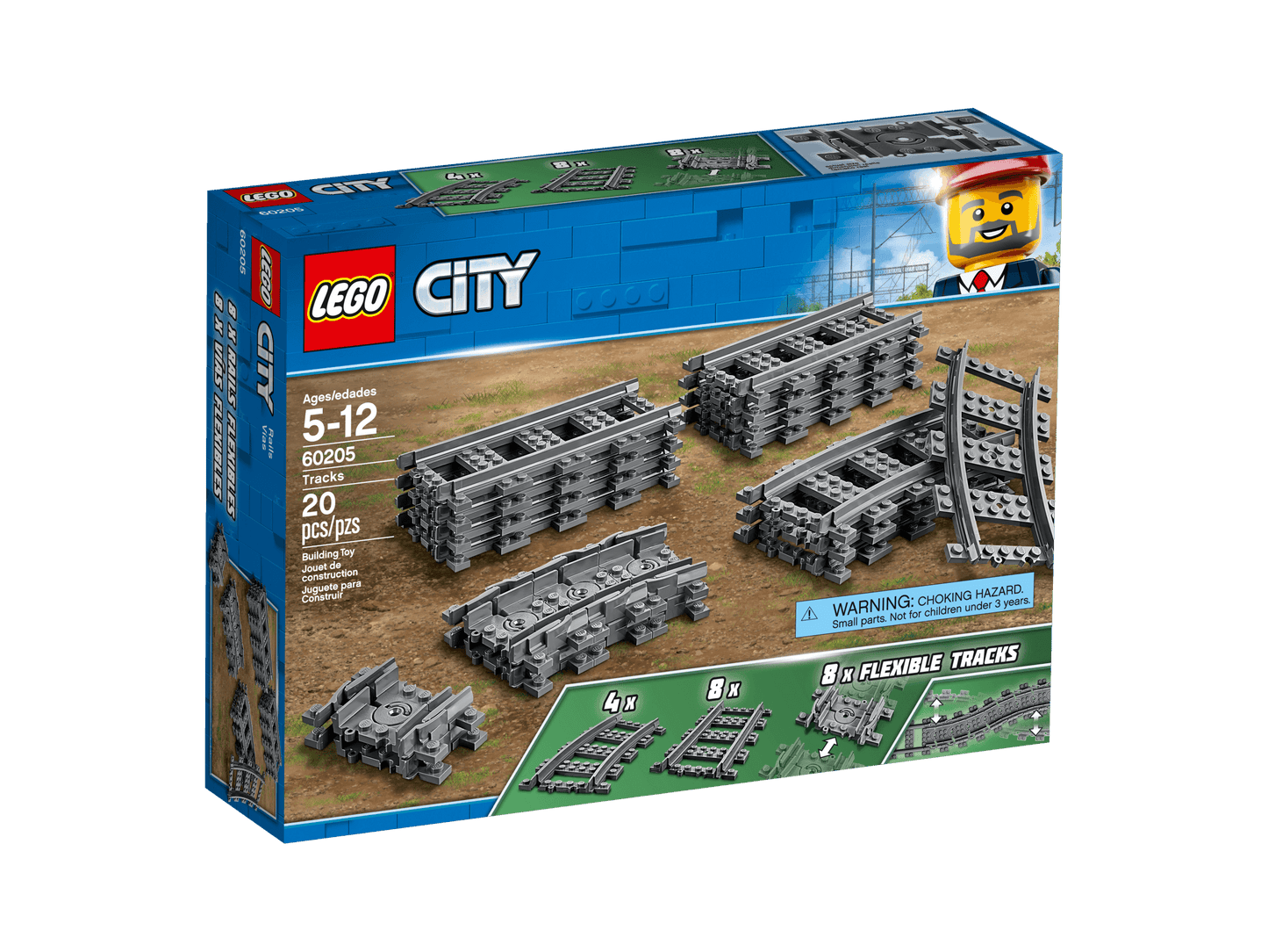 LEGO City 60205 Train Track Expansion Set - 20 Pieces