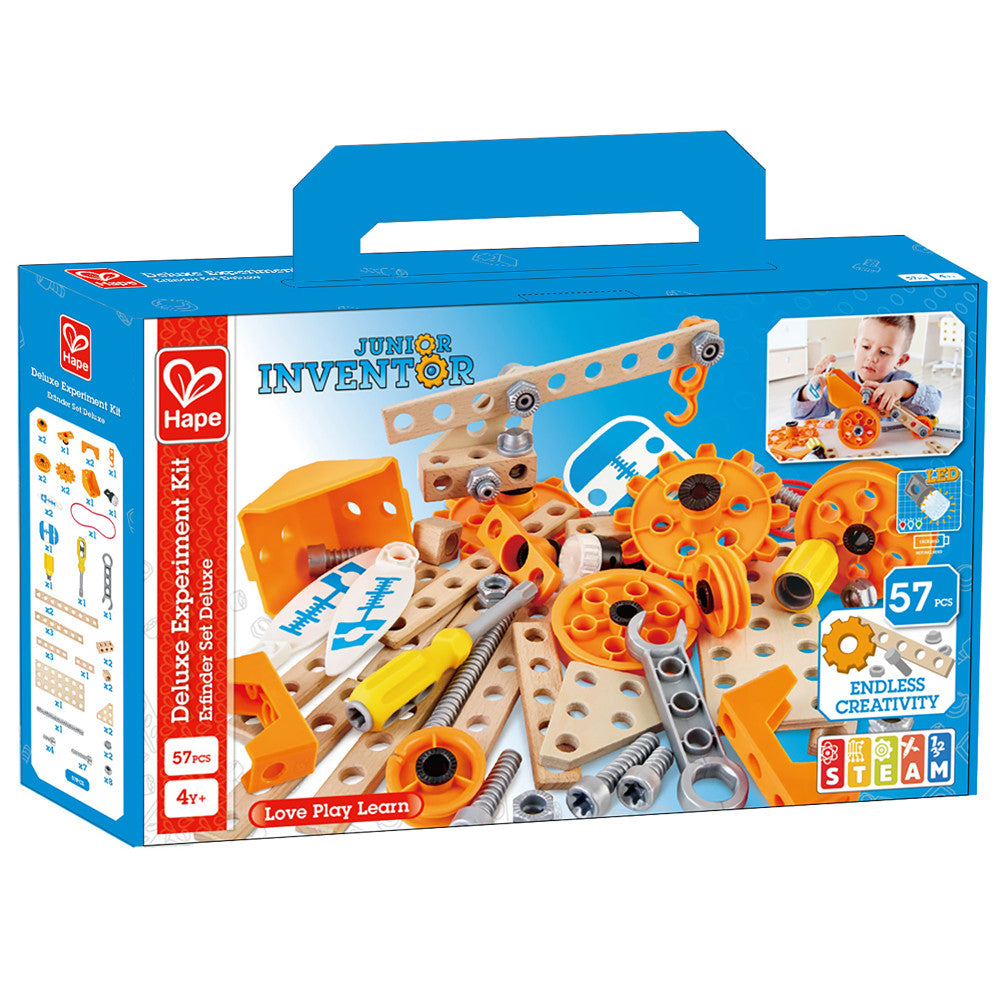 Hape: Junior Inventor: Deluxe Experiment Kit - 57pc