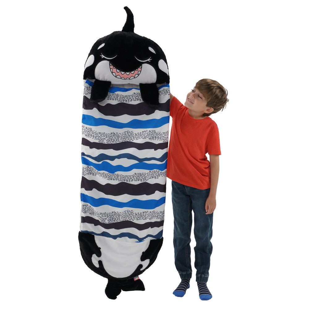 Happy Nappers: Pillow & Sleepy Sack: Medium - Ozzy The Black Shark, Kids 3+