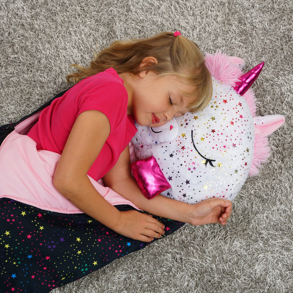 Happy Nappers: Pillow & Sleepy Sack Large - Shimmer Unicorn, Kids 7+