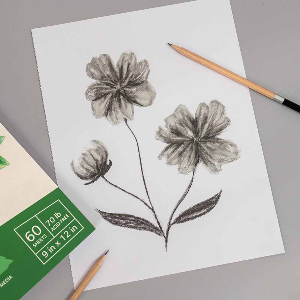 Brea Reese: Drawing Paper Pad Spiral-Bound 60 Sheets - 9x12" - 70 lb, Acid-Free