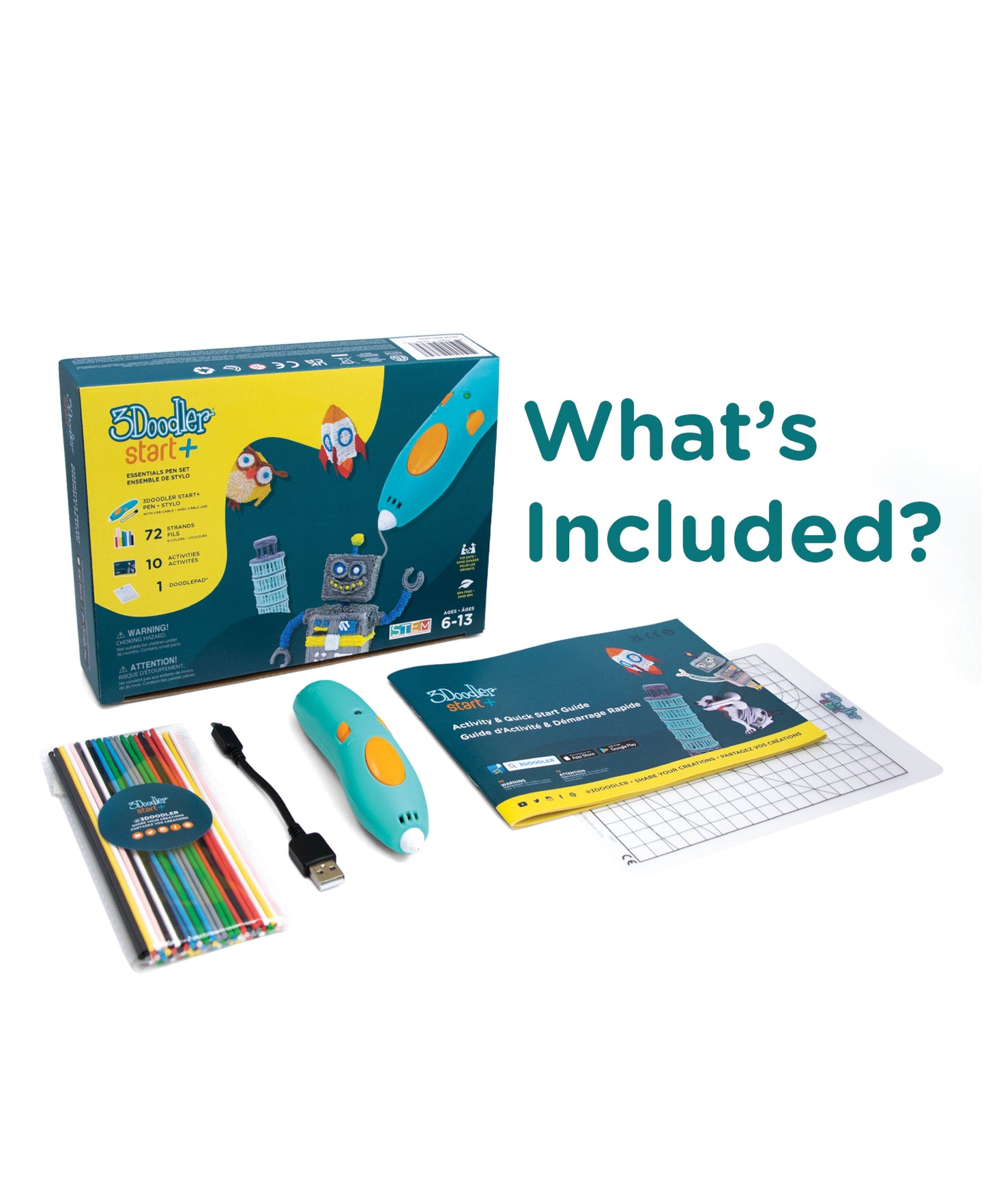 3Doodler Start+ Essentials 3D Printing Pen Set