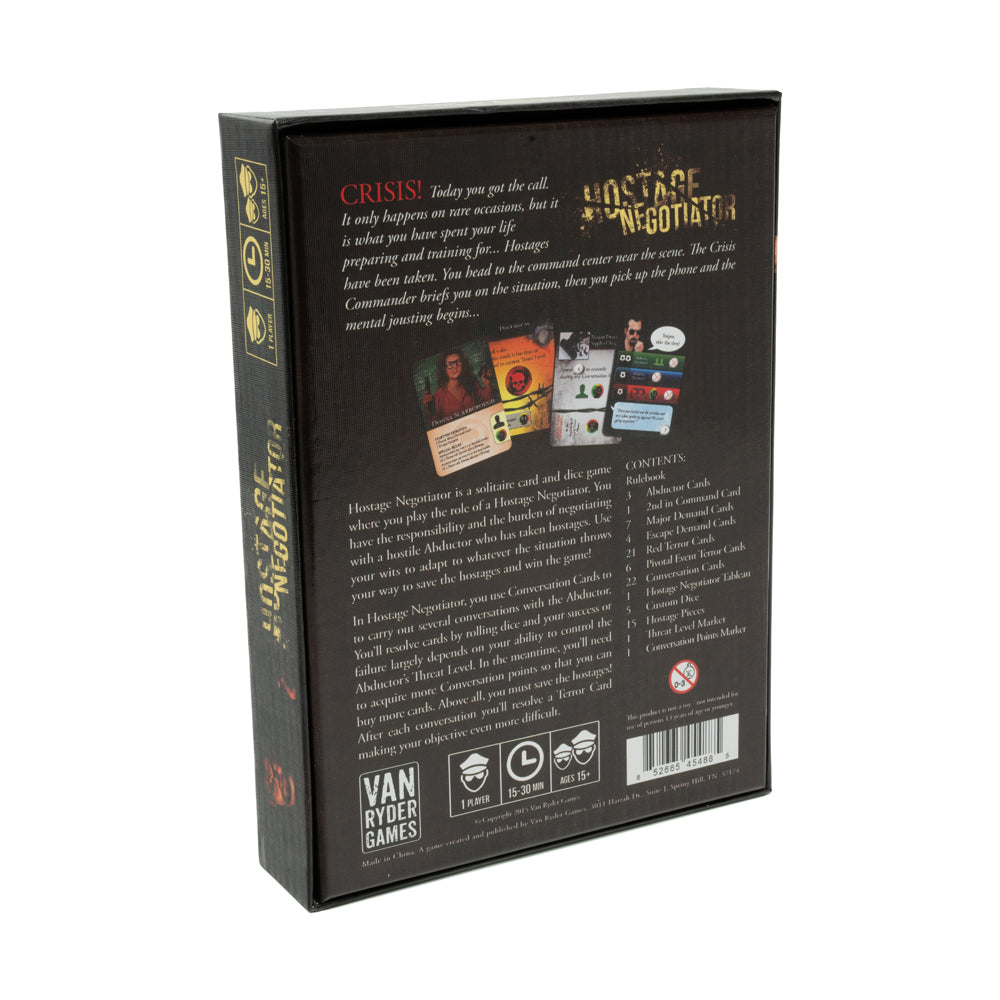 Hostage Negotiator Solo Strategy Card Game