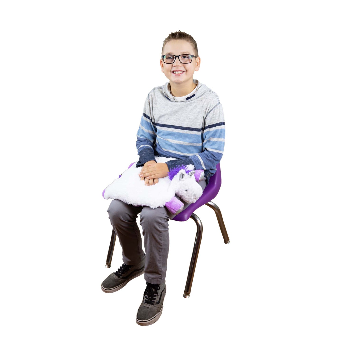 Bouncyband Unicorn Sensory Plush Weighted Lap Pad – Comforting and Washable
