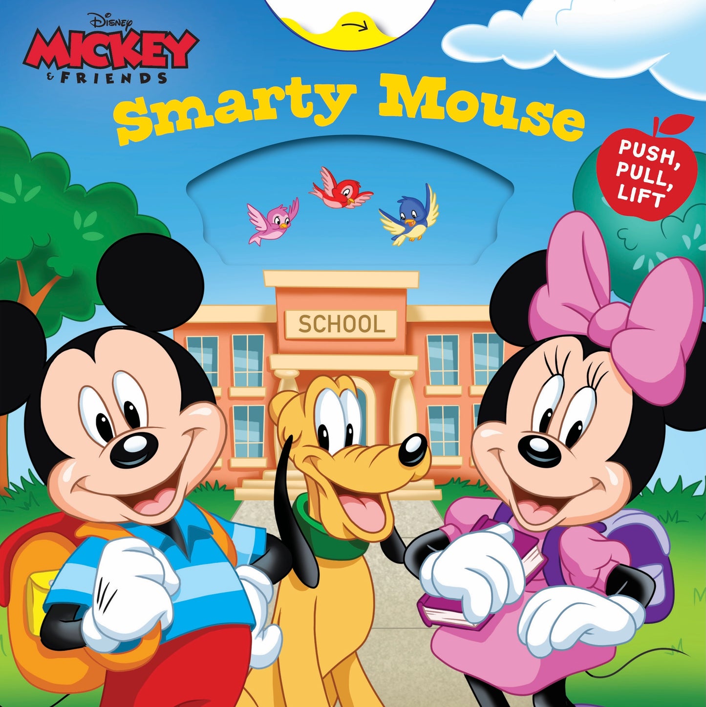 Disney Mickey Smarty Mouse interactive toy with push, pull, lift features