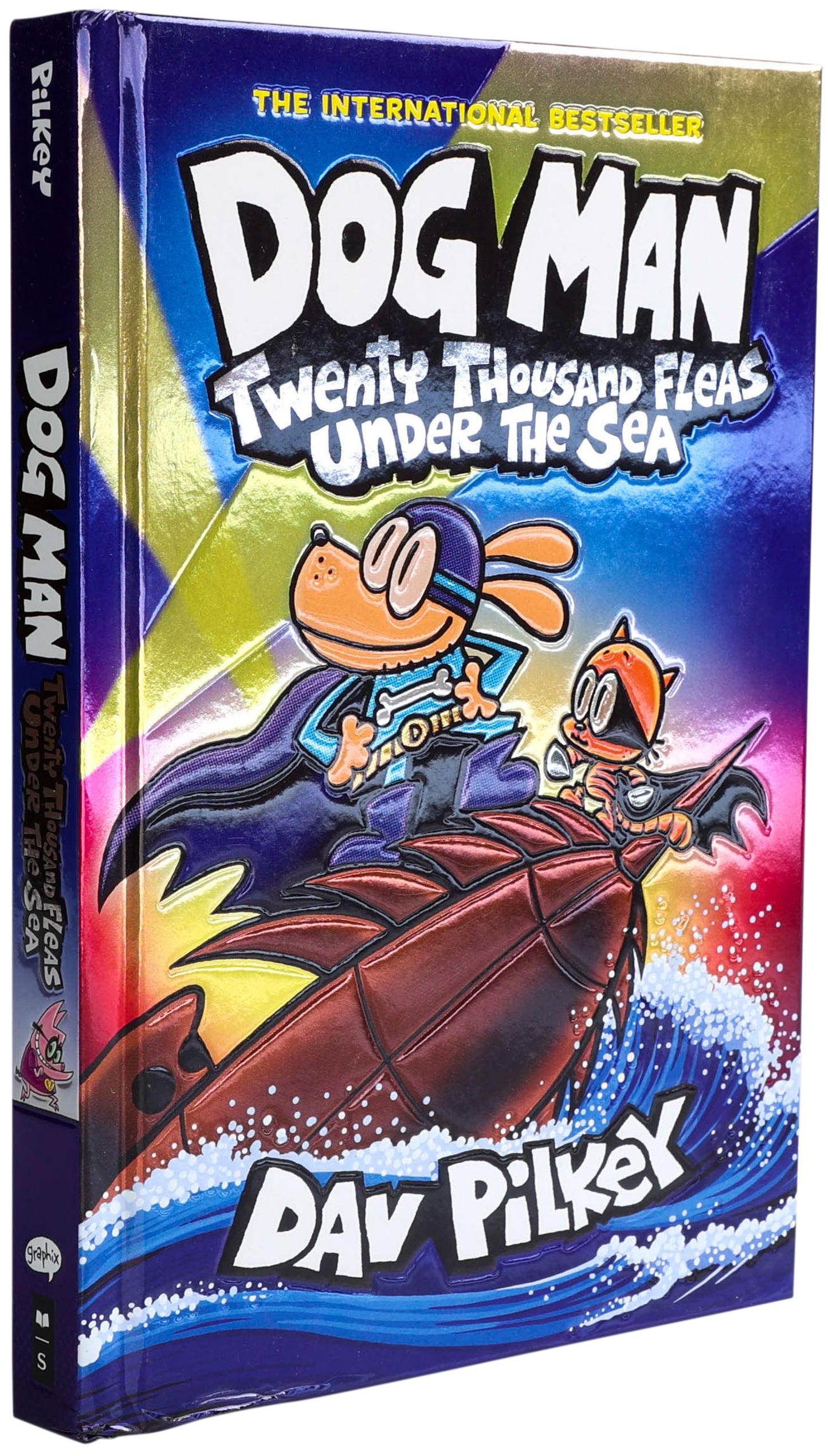 Dog Man Twenty Thousand Fleas Under the Sea book by Dav Pilkey with colorful cover art