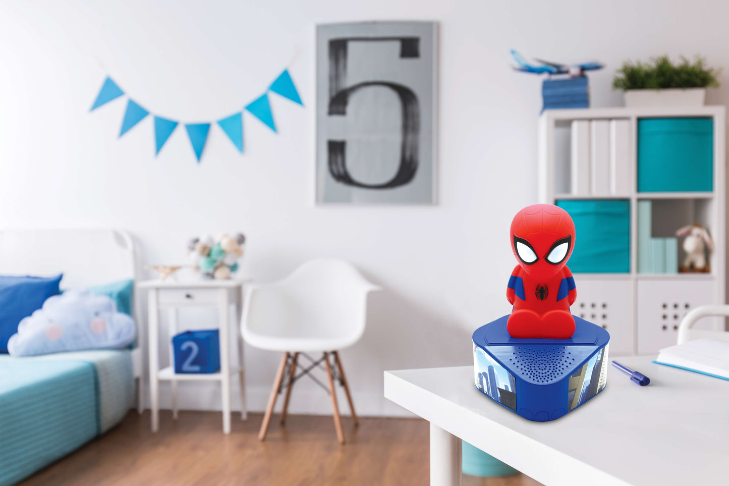 Marvel Spider-Man Illuminating Bluetooth Speaker - Light-Up Eyes - Red