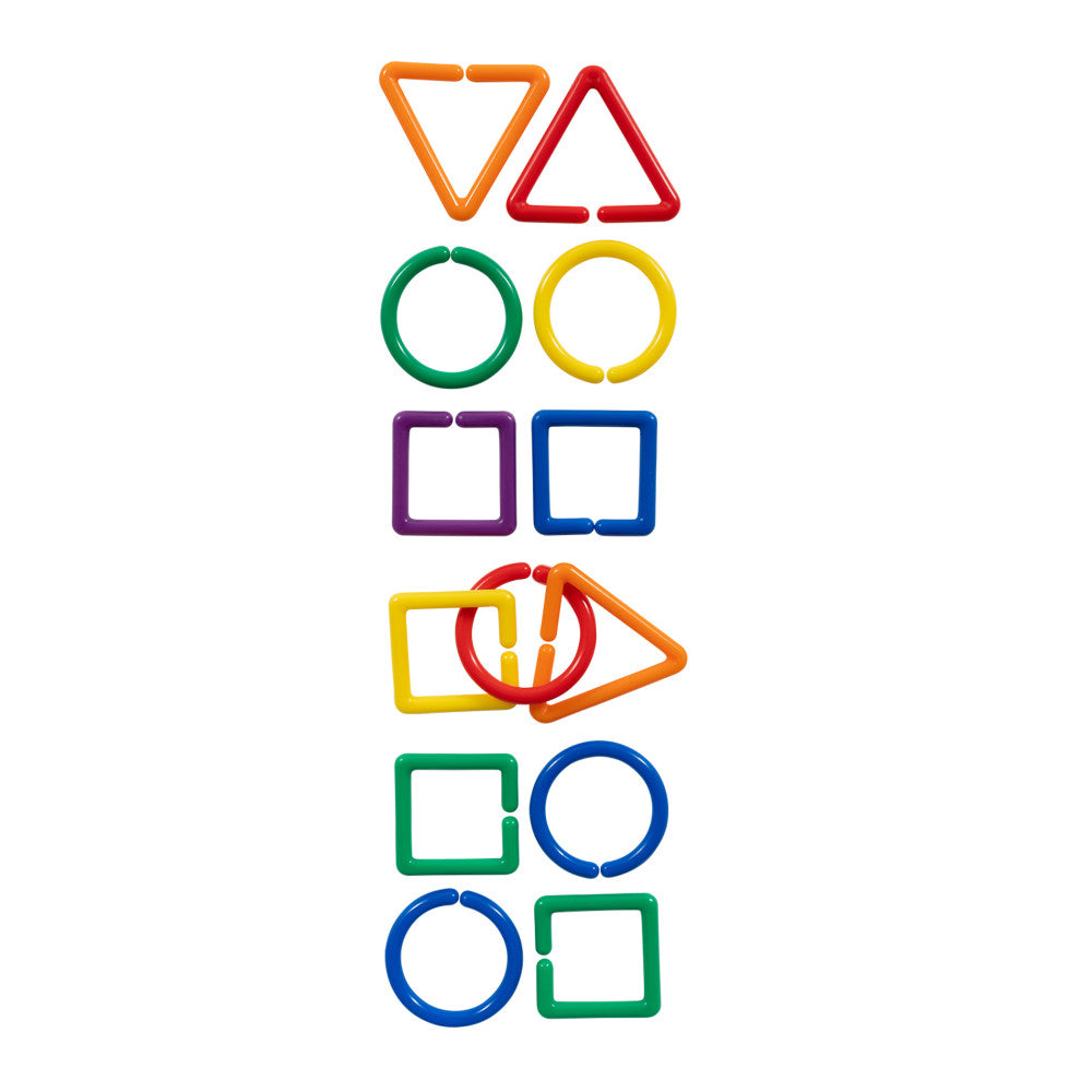 edxeducation Geo Links - Mini Jar - Set of 144 - Linking Shapes - 6 Colors