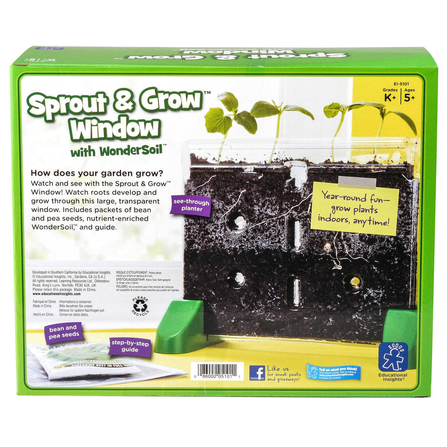 Educational Insights Sprout & Grow Window Plant Science Kit