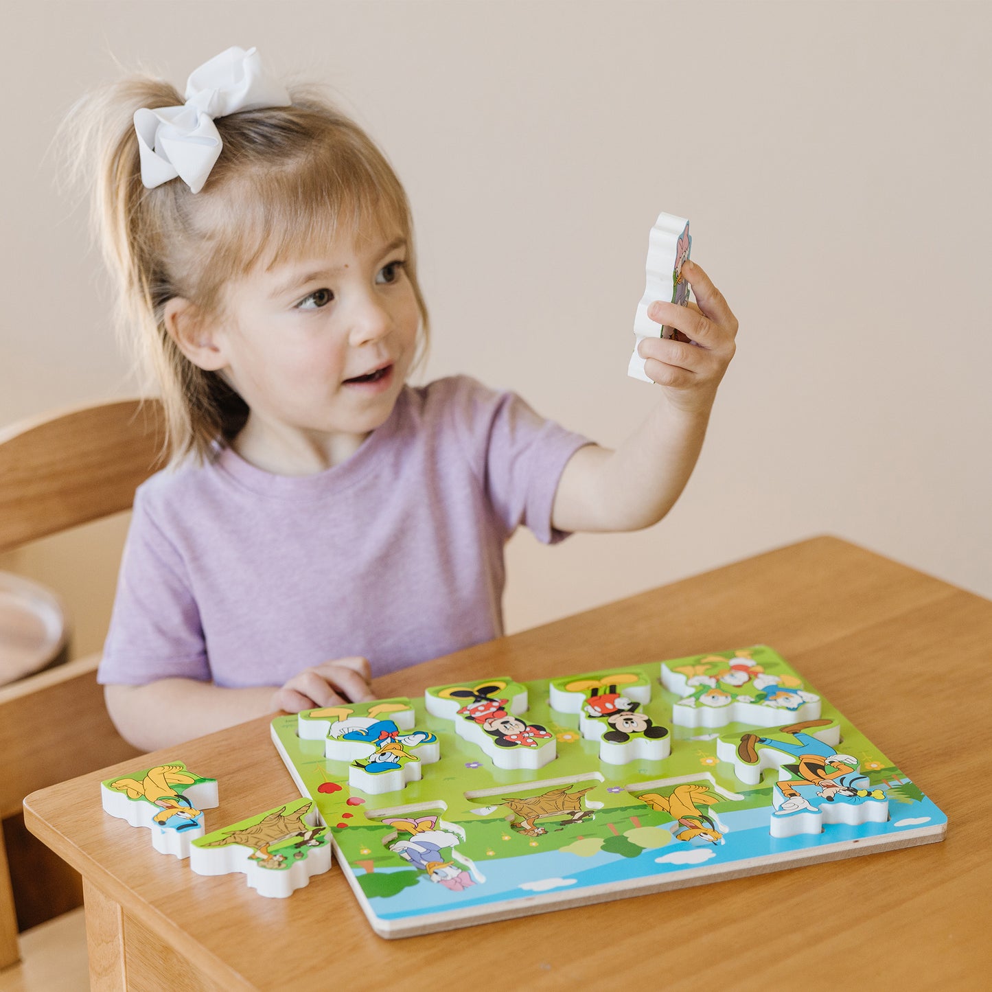 Melissa & Doug Mickey Mouse 8-Piece Wooden Chunky Puzzle