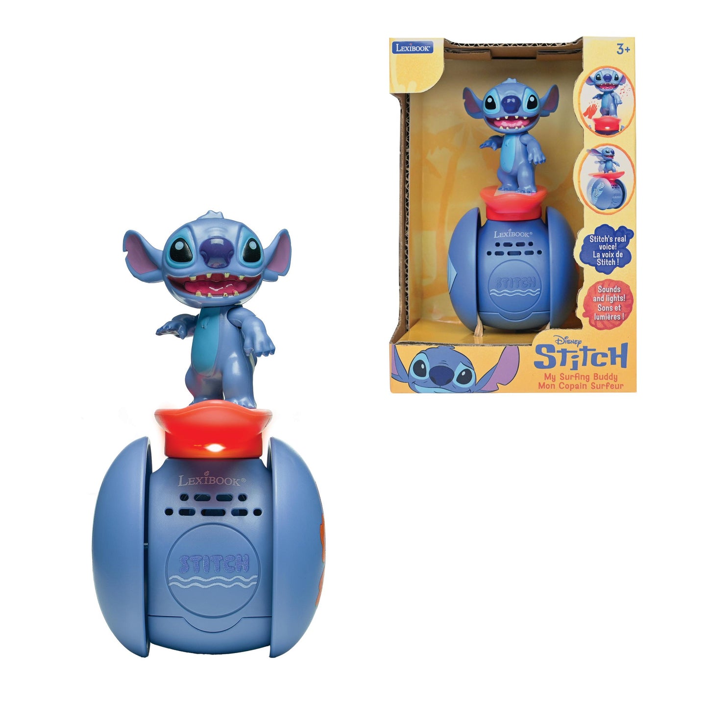 Surf's Up Stitch Interactive Toy with Balancing Wheel and Sounds