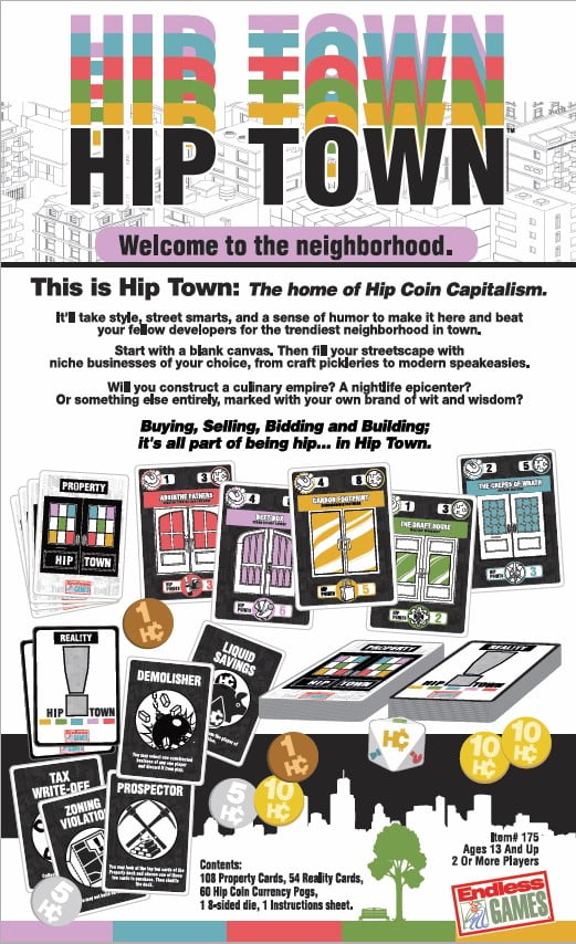 Endless Games Hip Town Trendy Neighborhood Board Game