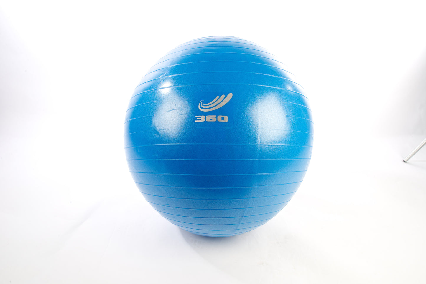 Blue 360 Athletics anti-burst core fitness ball with ribbed surface, 65 cm