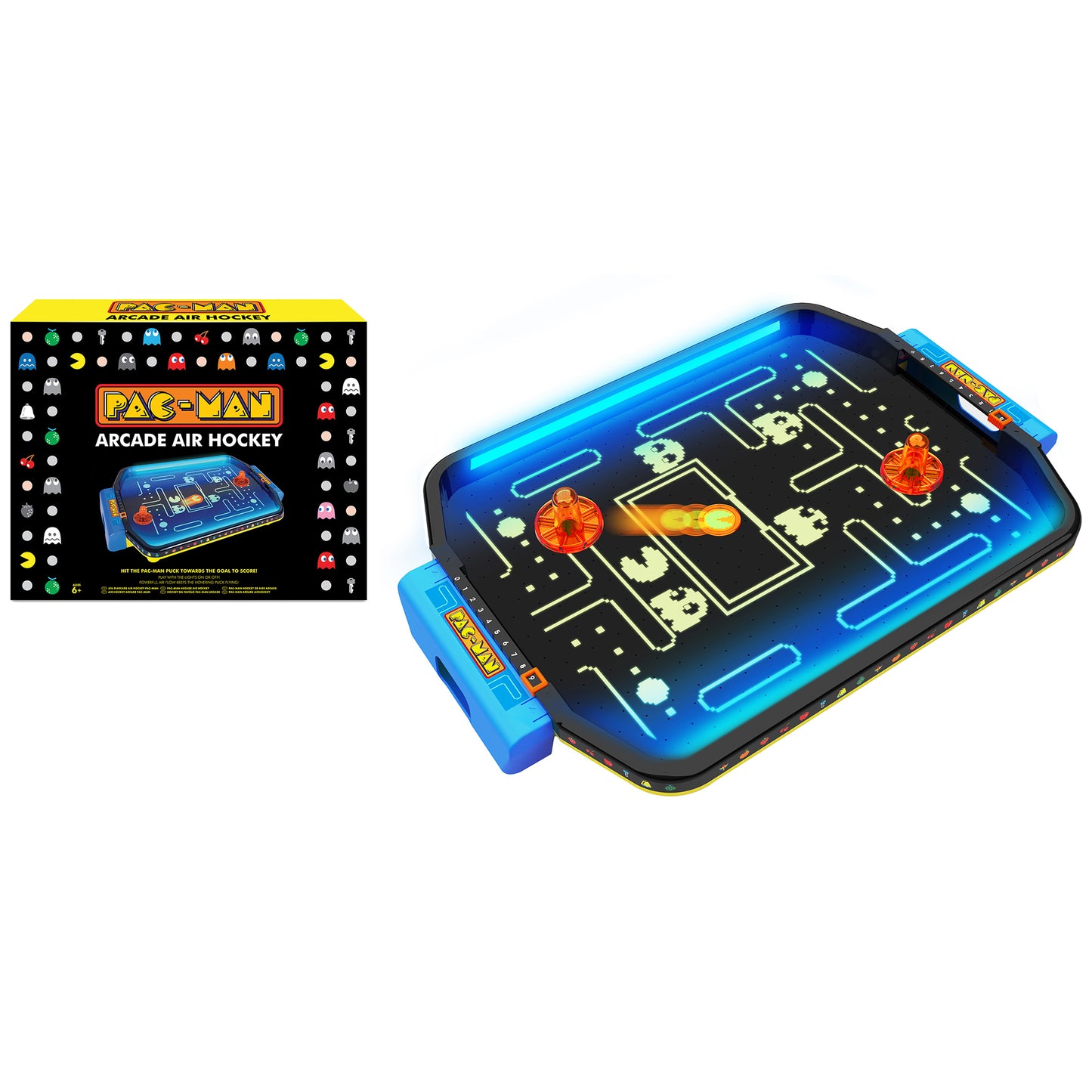 Pac-Man Premium Glow Series Arcade Air Hockey Game