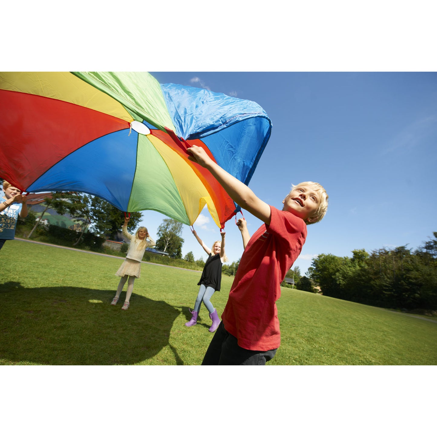 GONGE 20' Multi-Size Outdoor Play Parachute for Physical Education and Group Games