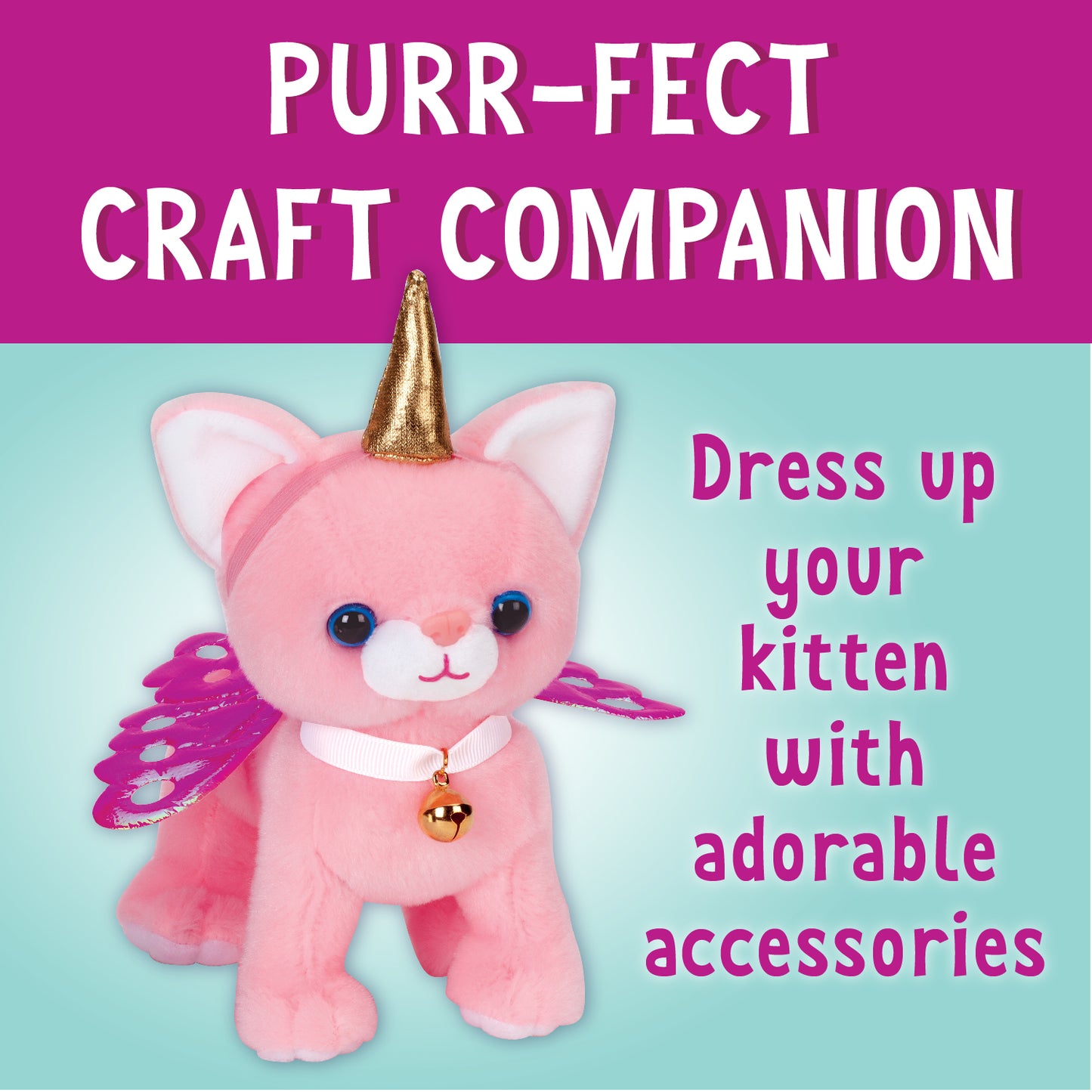 Creativity for Kids Plush Cuddly Kitten Craft Kit - Pink