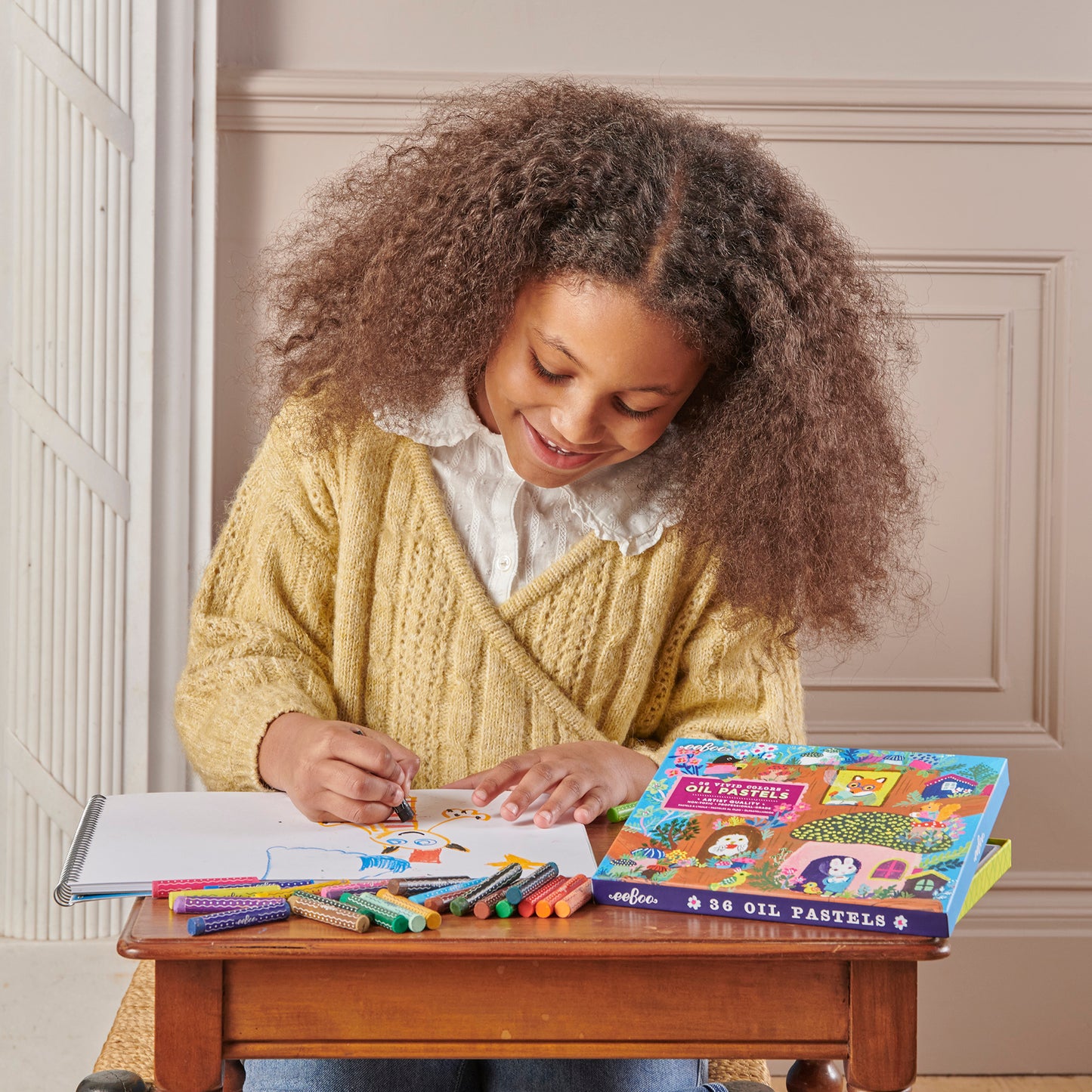 eeBoo Yumi's Mushroom House Oil Pastels Set - 36 Brilliant Colors