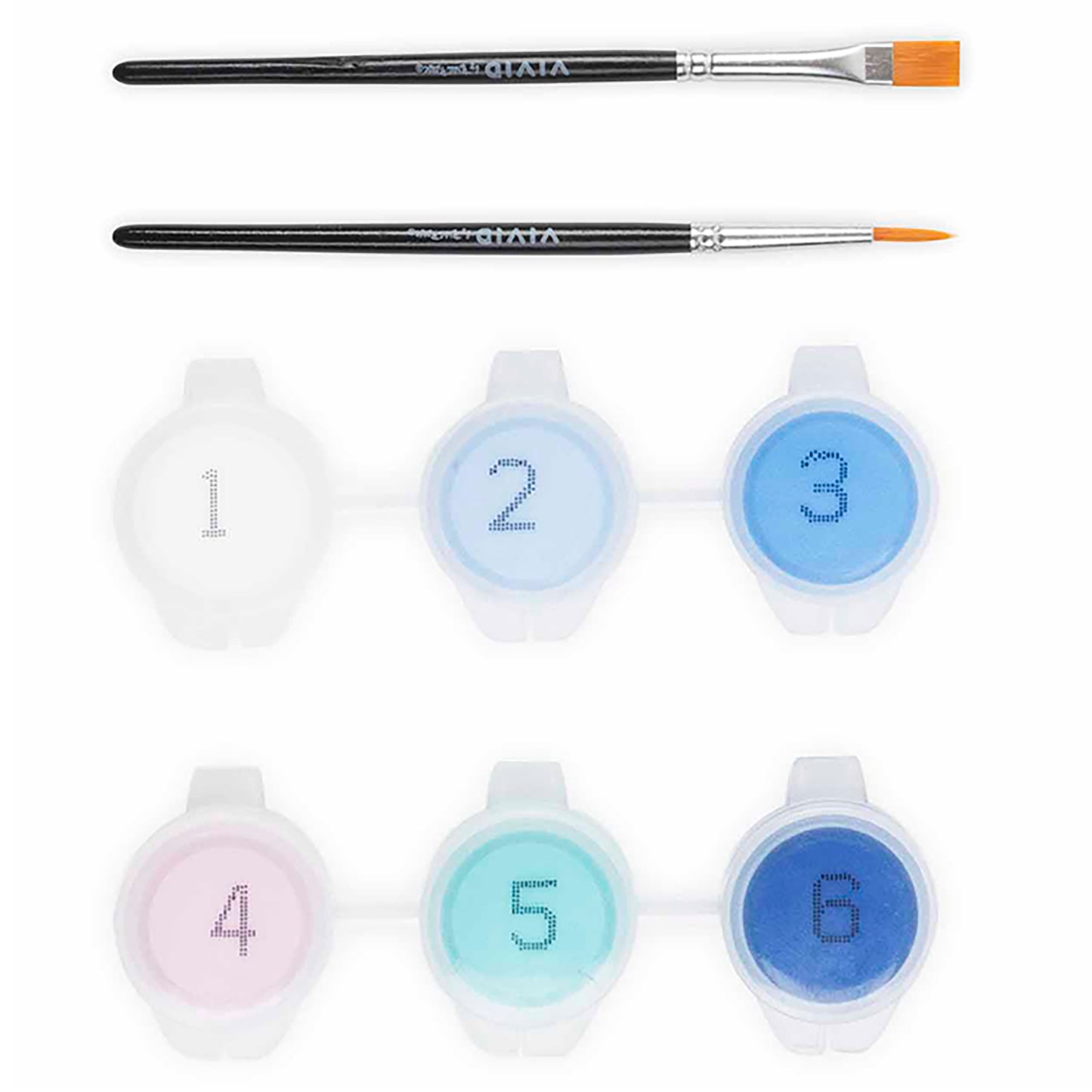 Mini Paint By Number Balloon Dog kit with brushes and 6 numbered color paints