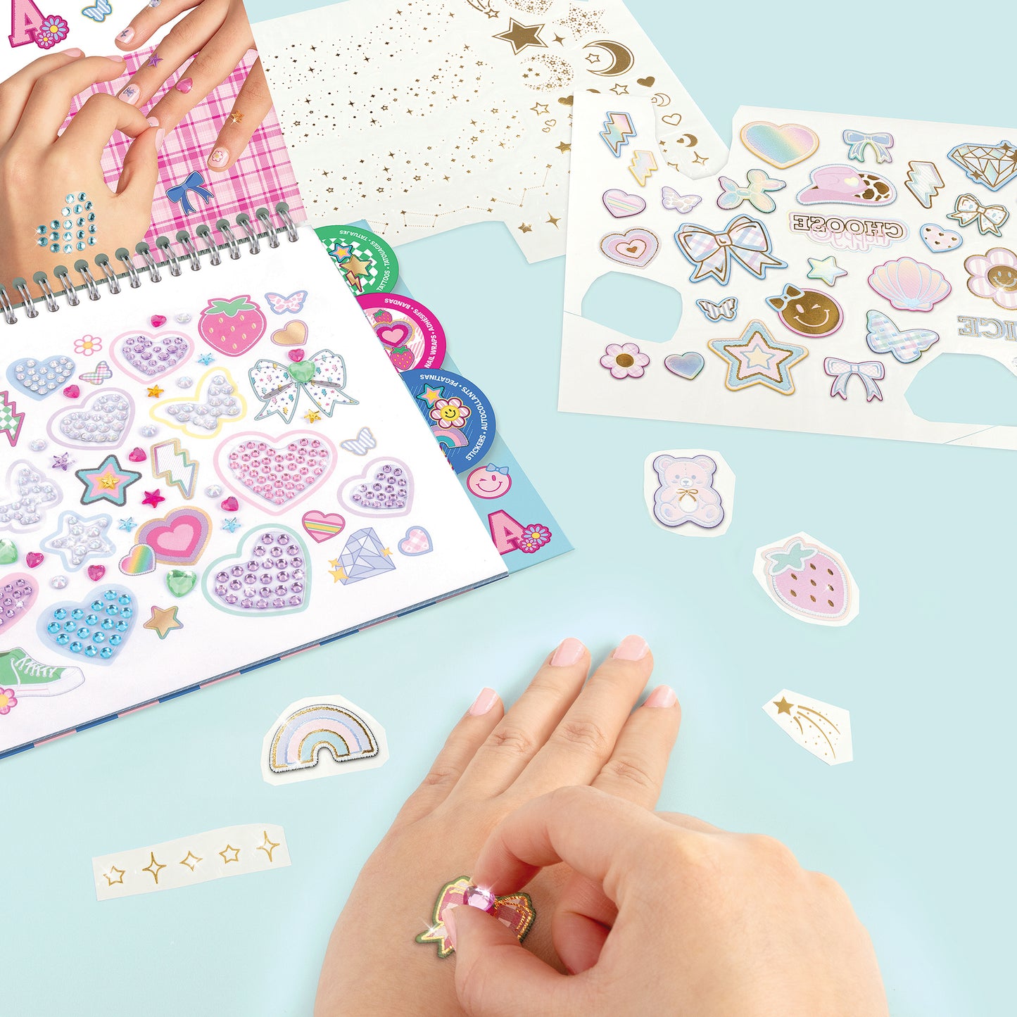 Make It Real Bejeweled Cosmetic Activity Kit - Nail Art & Body Gems for Kids, 8+