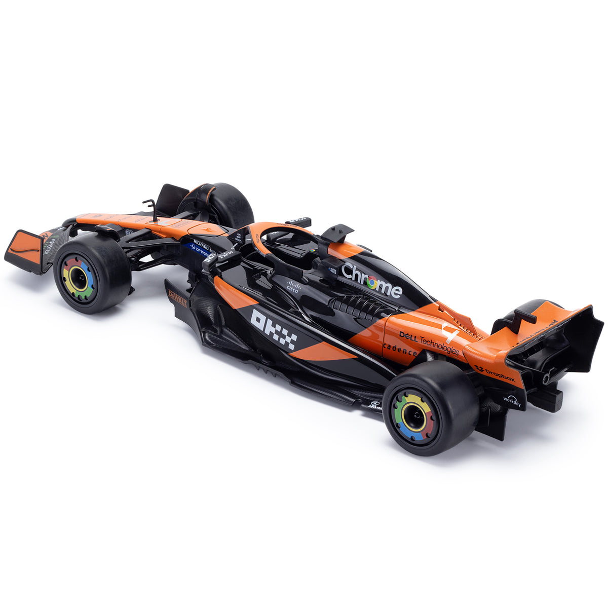 CMJ RC McLaren F1 Car 1:14 Scale replica in orange and black with sponsor graphics