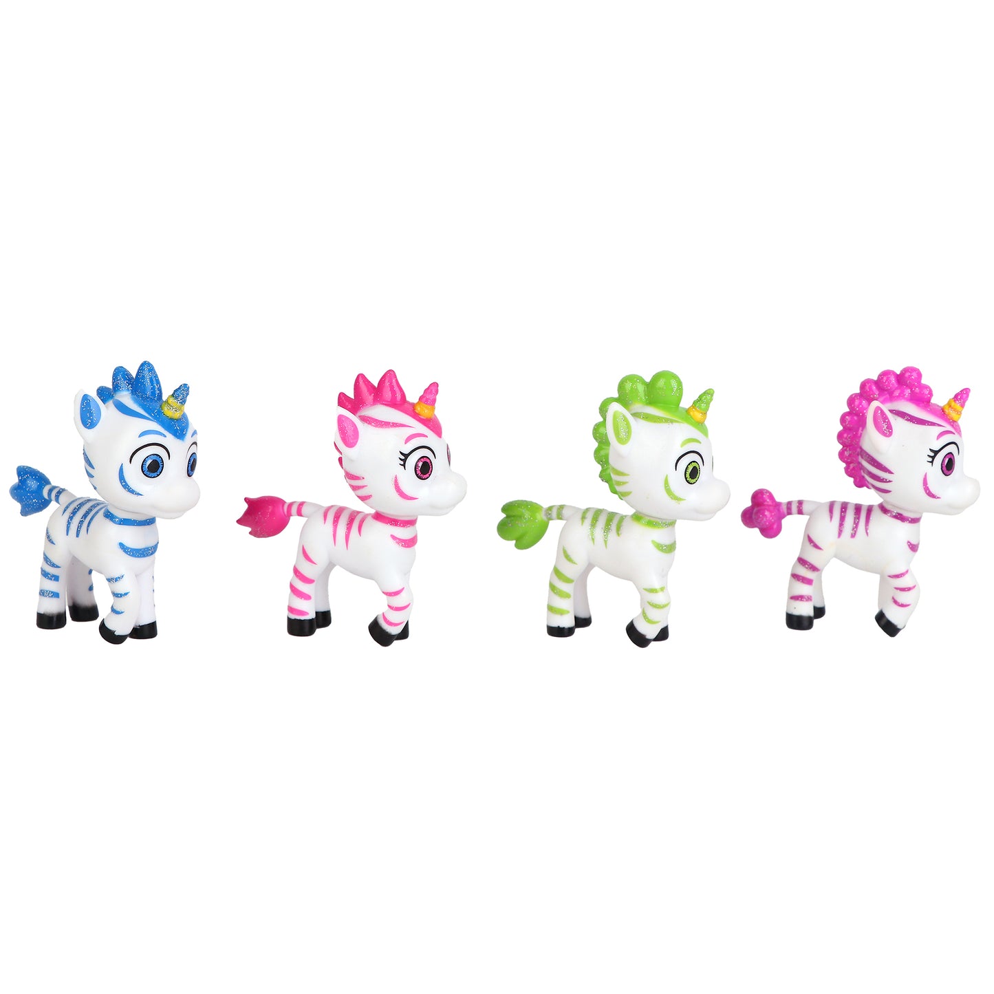 Zoonicorn Mini Figurine Set, 4-Pack 2.75 inch - Aliel, Ene, Promi, Valeo - Kids 3+