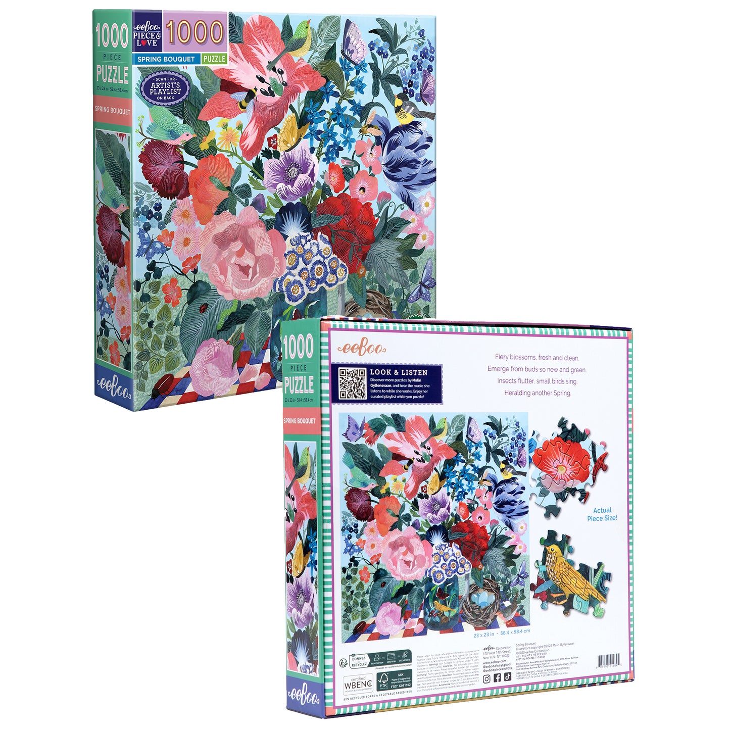 Piece&Love Spring Bouquet Jigsaw Puzzle - 1000 pc