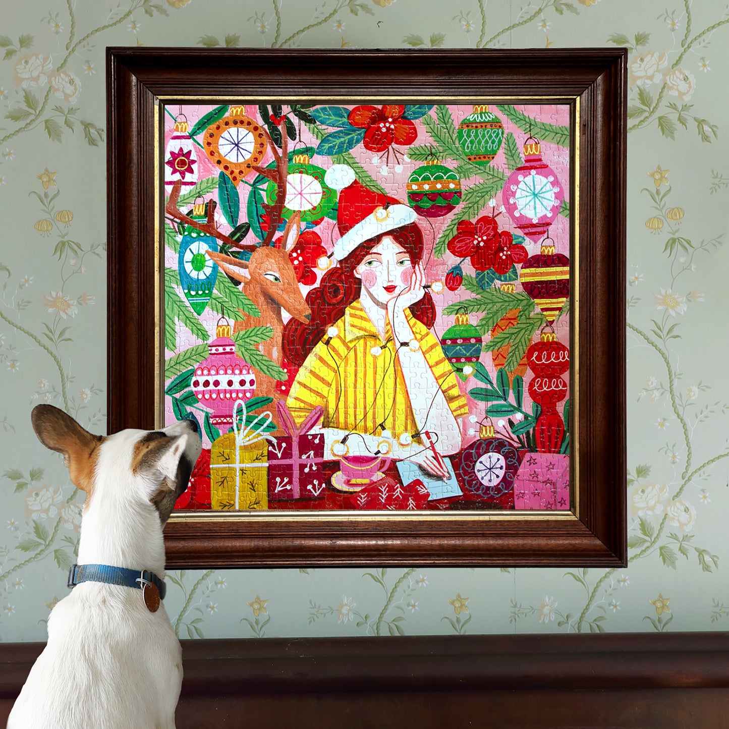 Piece&Love Ms. Santa's Reindeer Christmas Jigsaw Puzzle - 500 pc