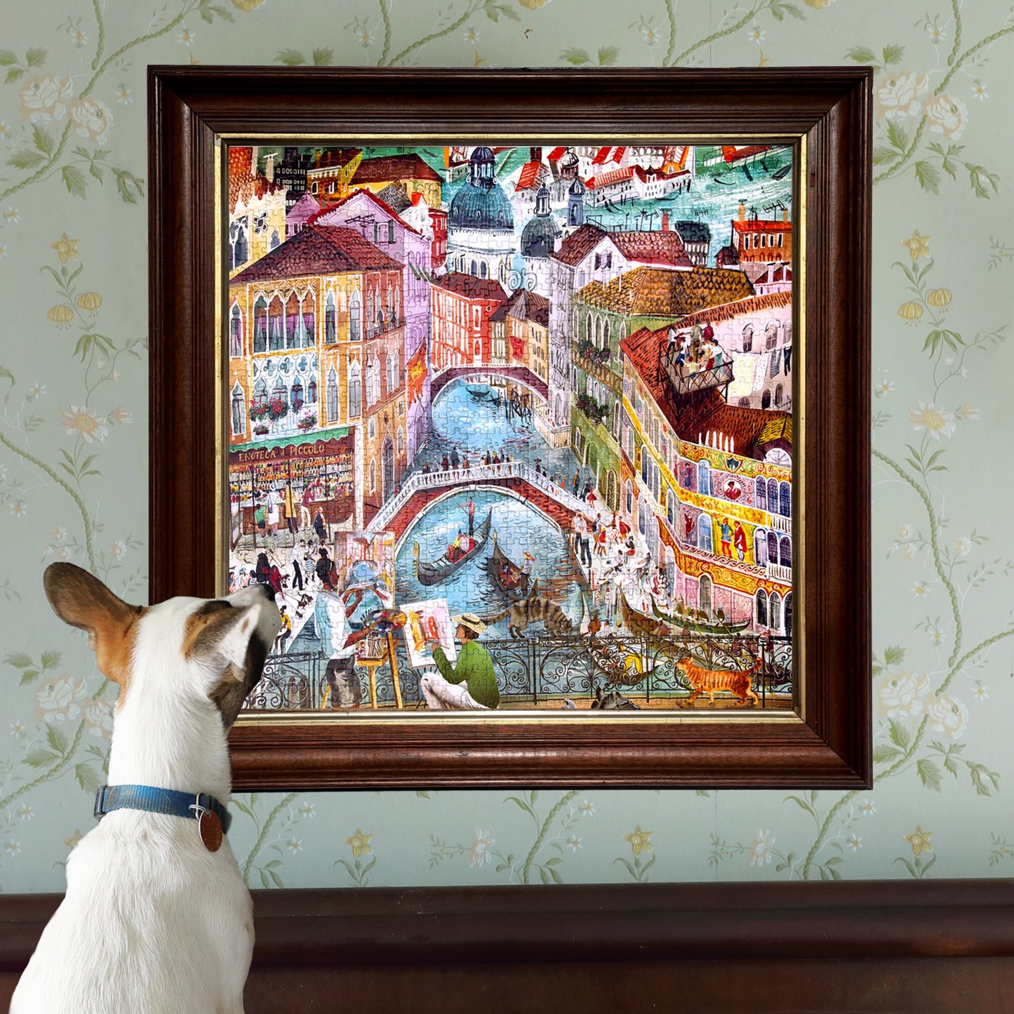 Piece&Love Artists in Venice 1000 pc Puzzle featuring colorful Venetian canal scene