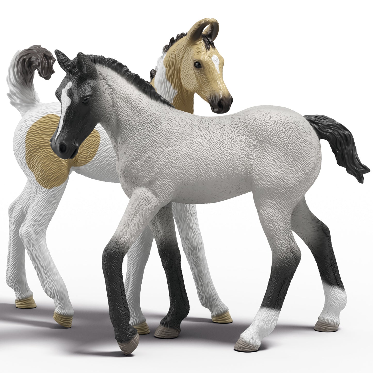 Horse Club Sarah's First Aid Kit toy horses with white and tan coloring