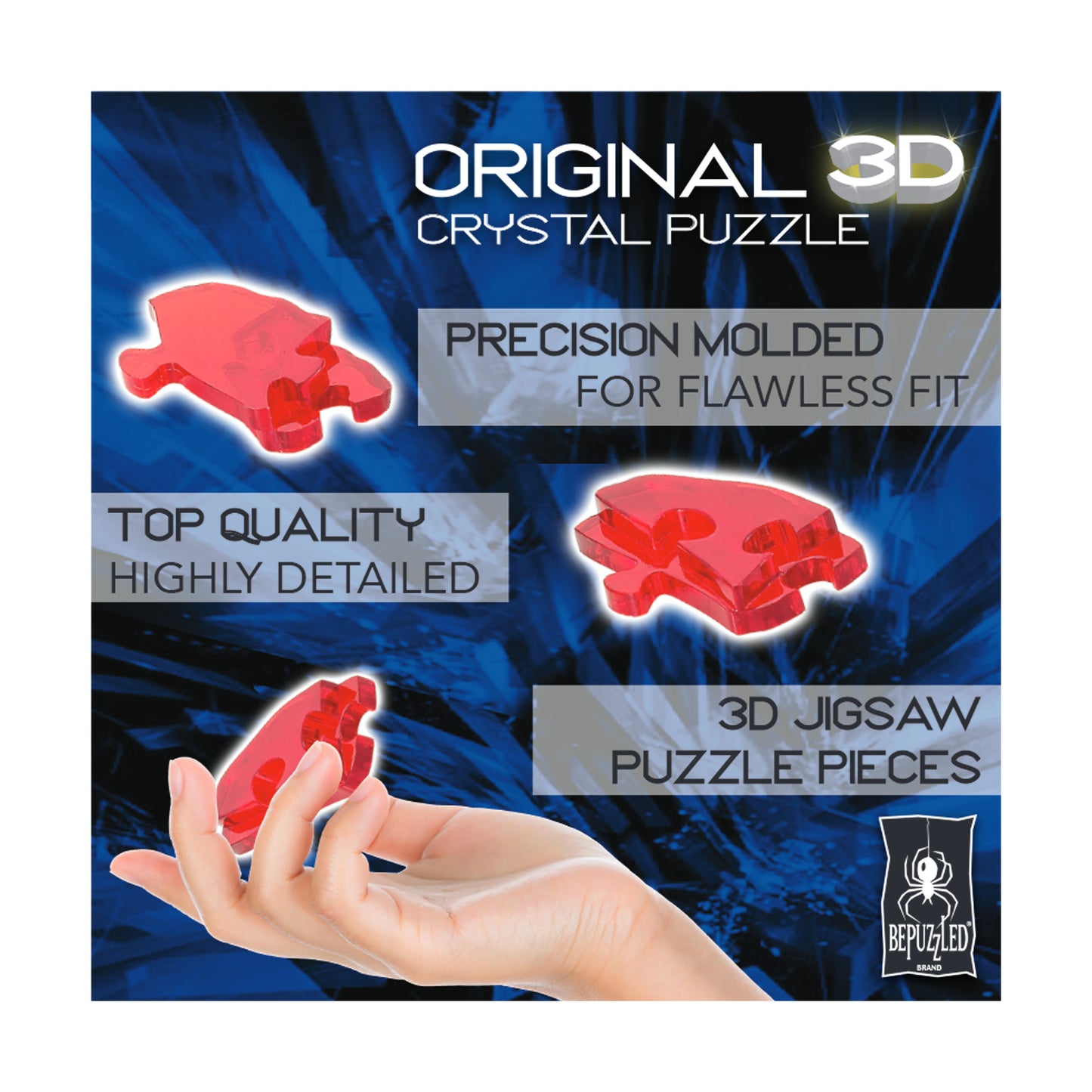 Disney 3D Crystal Puzzle - Minnie & Mickey Heart Deluxe - 68 pc