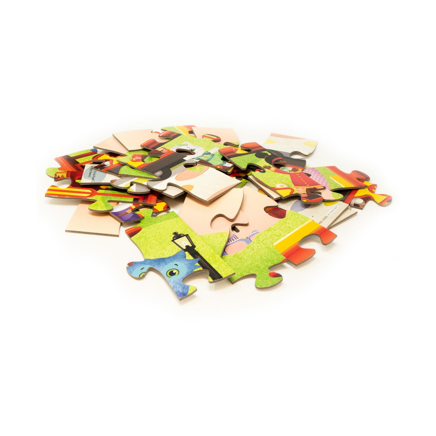 Daniel Tiger's Neighborhood 24 piece Mix and Match Tin Puzzle with colorful puzzle pieces featuring characters and br...