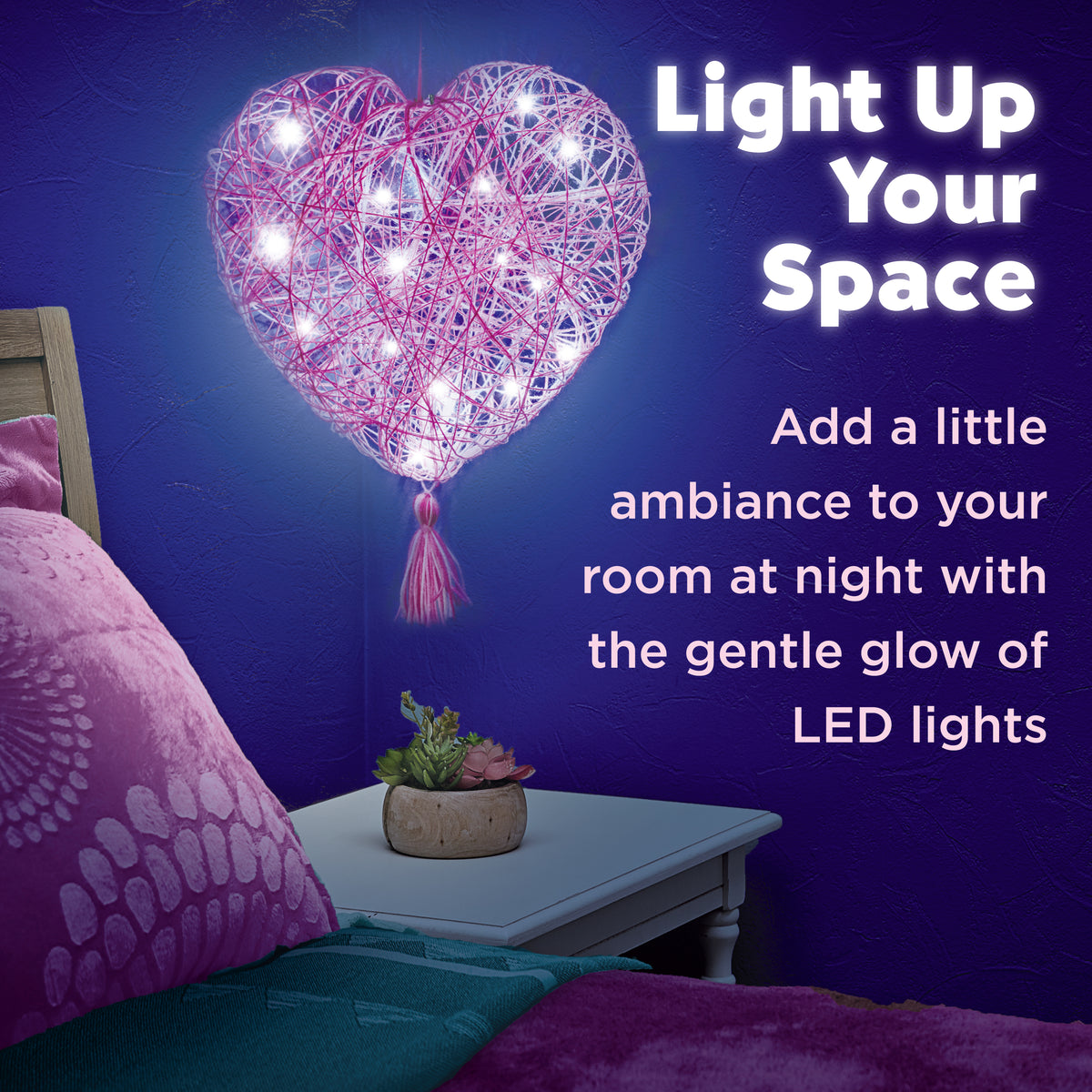 Creativity for Kids Heart Light String Art Lantern Kit