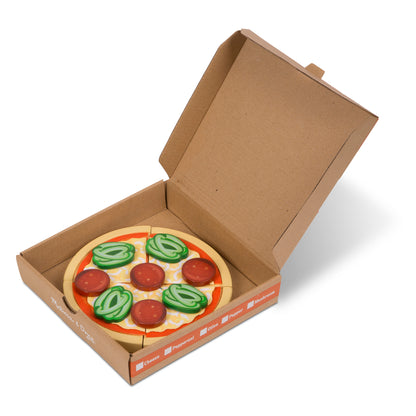 Top & Bake Pizza Counter Chef Play Set with pepperoni and vegetable toppings in cardboard box