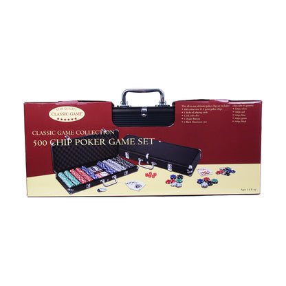 Deluxe 500 Chip Poker Game Set with Aluminum Case
