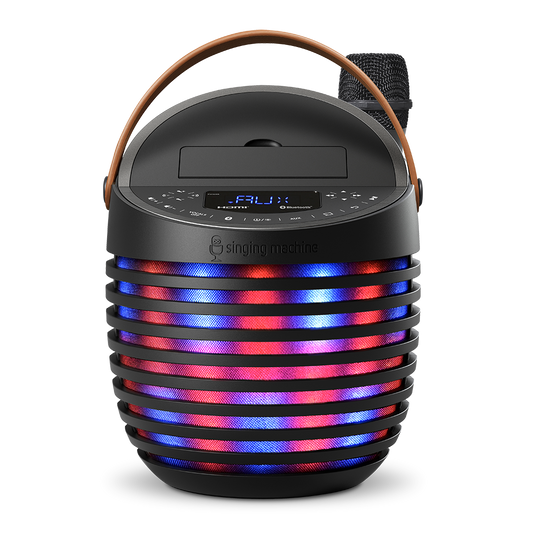 Singing Machine SingCast One - Video Casting Karaoke System with Bluetooth, Light Show & Voice Changing Effects