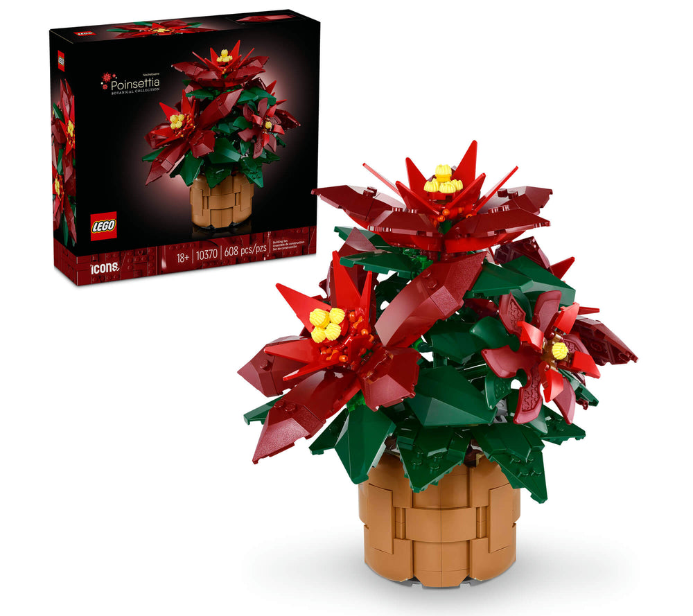 LEGO® Icons Poinsettia Plant Decor Building Set 10370