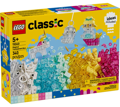LEGO® Classic Magical Transparent Box, Colorful Building Bricks Toy 11040