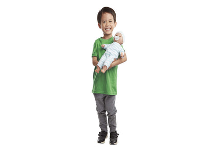 Melissa & Doug Mine to Love Luke & Lucy baby doll with striped outfit