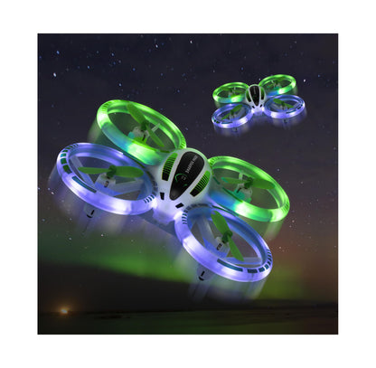 Sharper Image Glow Stunt 5 Drone with green and blue LED lights
