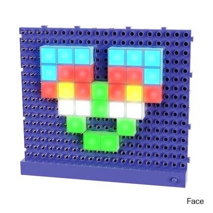 E-Blox Lite Blox Student Set with illuminated building blocks in cyan, red, yellow, green and white