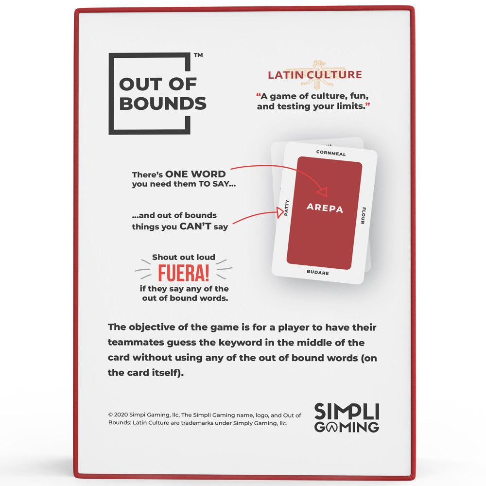 Simpli Gaming: Out of Bounds: Latin Culture - Party Card Game, Ages 13, 4+ Players