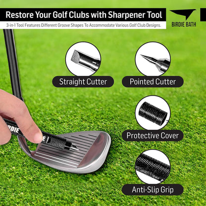 Birdie Golf: Birdie Blade - 3-In-1 Golf Club Groove Sharpener Tool