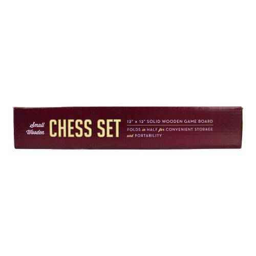 Classic Wooden Chess Set - Travel Friendly 12"x12" Board